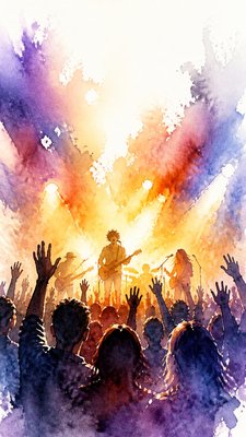 Watercolor Portrait Art Style flyer example