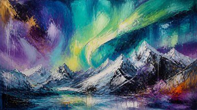 Abstract Expressionist Modern Art Style banner example
