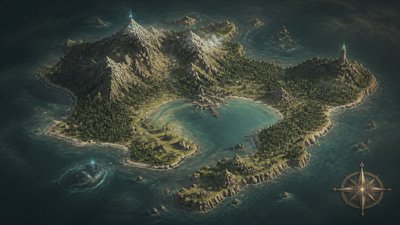 Magical Realism Art Style fantasy map example