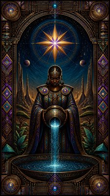 Afrofuturism Art Style tarot card example