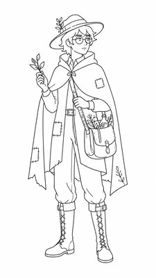 Line Art Icon Design character design example
