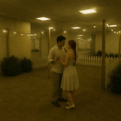 Backrooms Aesthetic couple portrait example