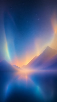 Light and Space Art Style phone wallpaper example