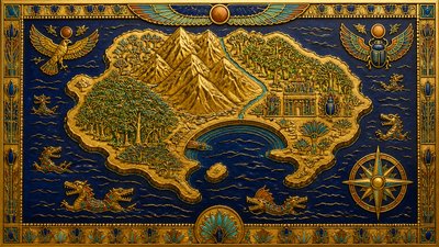 Egyptian Revival Jewelry Style fantasy map example
