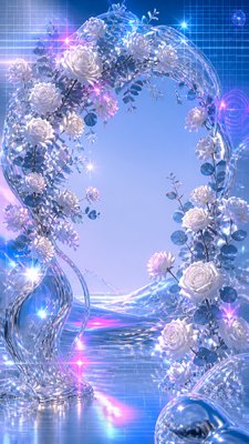 Cyber Y2K Aesthetic wedding invitation example