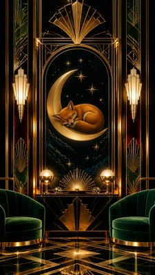 Art Deco Interior Design baby announcement example