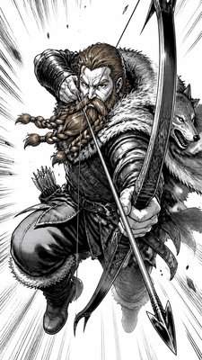 Sports Manga Art Style tabletop character portrait example