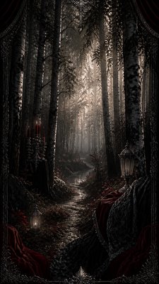 Gothic Fashion Design wall art print example