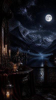 Dark Gothic Art phone wallpaper example