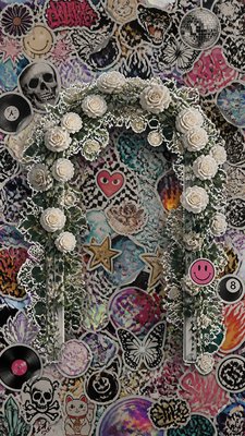 Sticker Bomb Street Art Style wedding invitation example