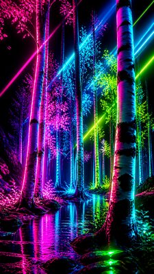 Neon Pop Art Style wall art print example