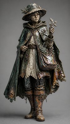 Japanese Raku Ceramic Art Style character design example