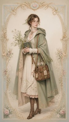 Regencycore Aesthetic character design example