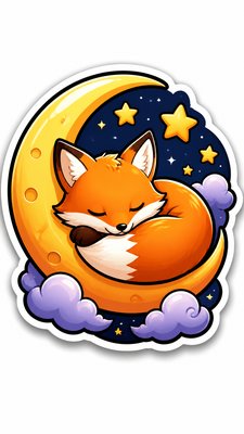 Die-Cut Sticker Design baby announcement example