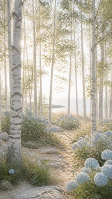 Coastal Grandmother Aesthetic wall art print example