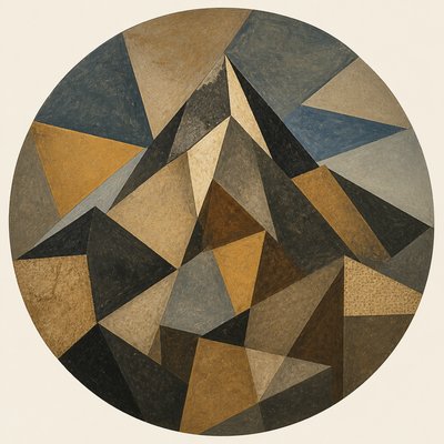 Cubism Art Style logo concept example