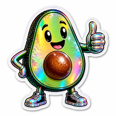 Holographic Sticker Design sticker example