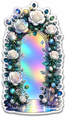 Holographic Sticker Design wedding invitation example