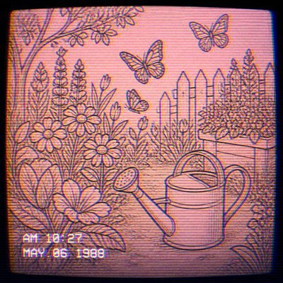 VHS Aesthetic coloring page example