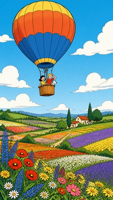 European Comic Art (Ligne Claire) greeting card example