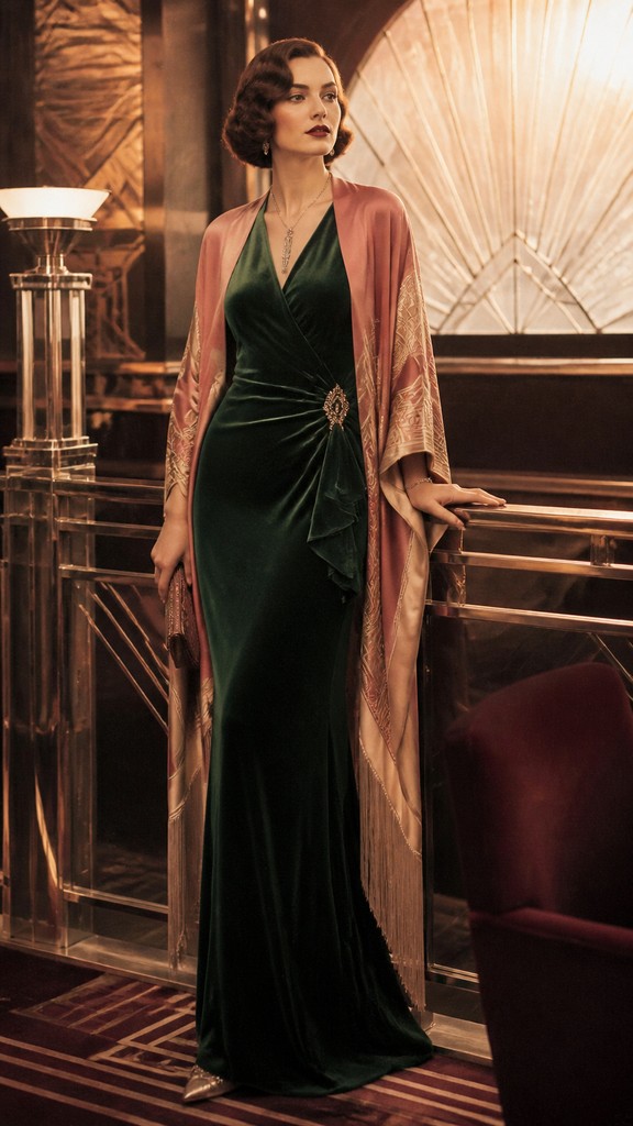 full-length portrait of an elegant figure — Vintage Retro Fashion Design