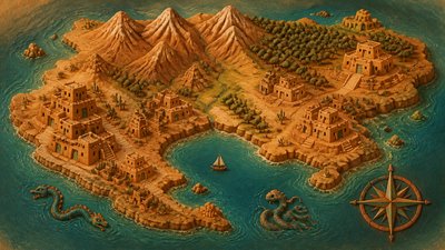 Adobe Pueblo Architecture fantasy map example