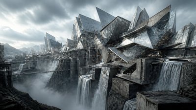 Deconstructivist Architecture concept art example