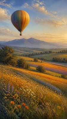 Landscape Nature Art greeting card example