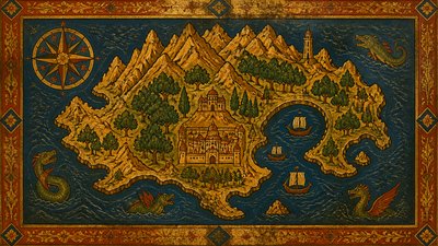 Orthodox Icon Religious Art fantasy map example
