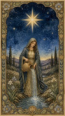 Storybook Watercolor tarot card example