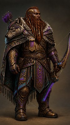 Afrofuturism Art Style tabletop character portrait example