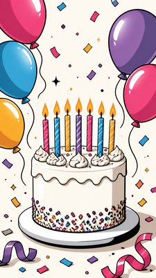 Webcomic Art birthday card example