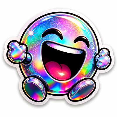Holographic Sticker Design Twitch emote example