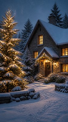 Photorealistic Figurative Art Style Christmas card example