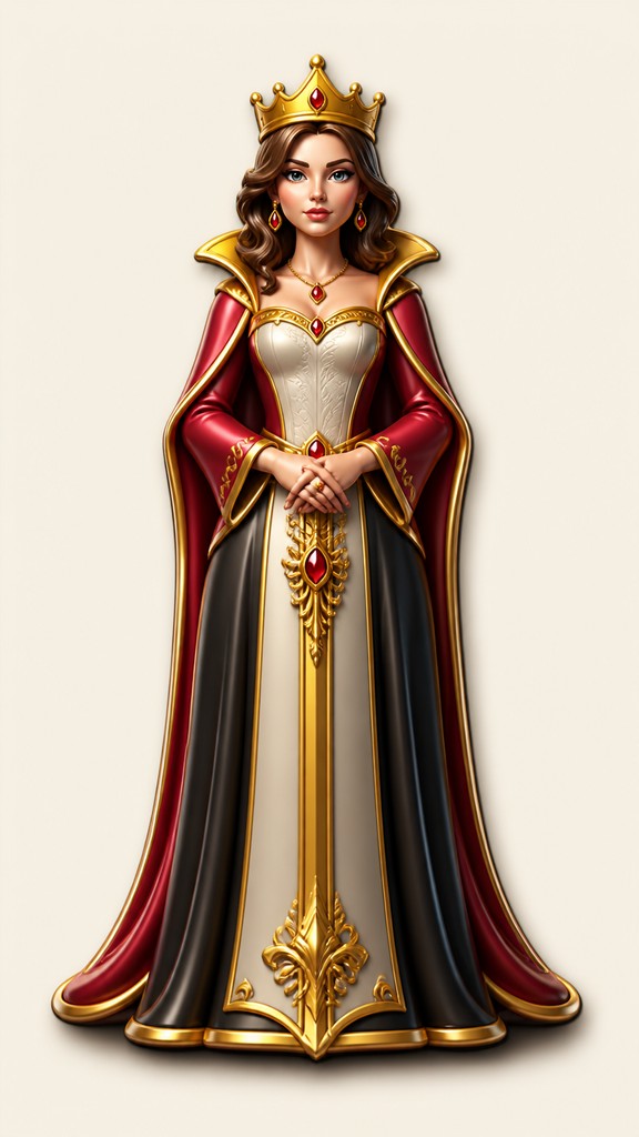full-length portrait of an elegant figure — Skeuomorphic Icon Design