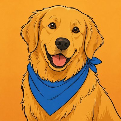 European Comic Art (Ligne Claire) pet portrait example