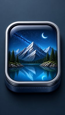Skeuomorphic Icon Design phone wallpaper example
