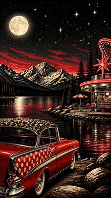Rockabilly Aesthetic phone wallpaper example