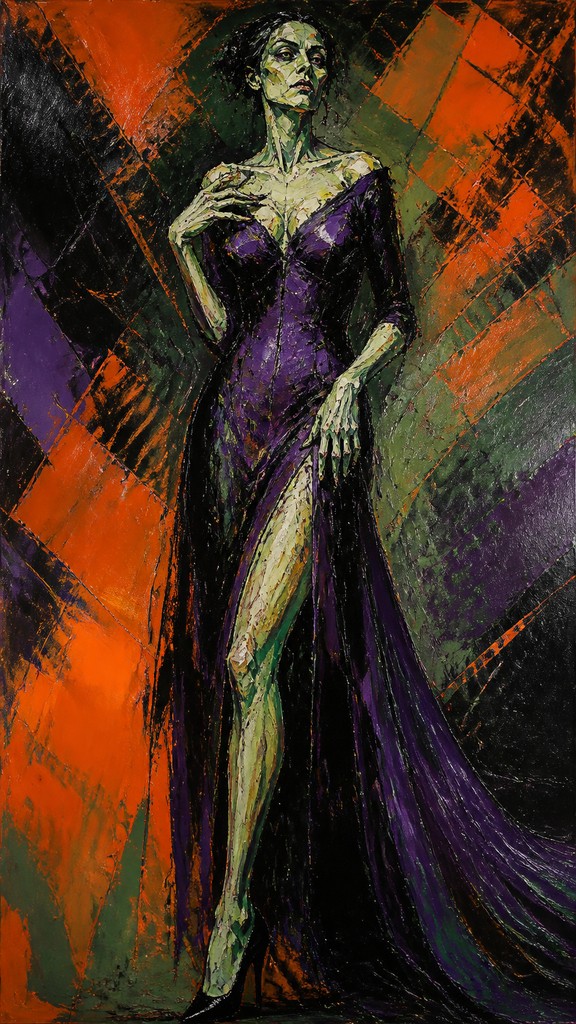 full-length portrait of an elegant figure — Expressionism Art Style
