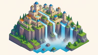 Isometric Icon Design concept art example