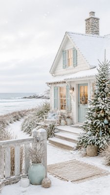 Coastal Interior Design Christmas card example