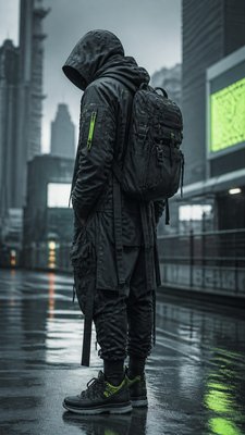 Techwear Fashion greeting card example