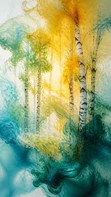 Ink in Water wall art print example