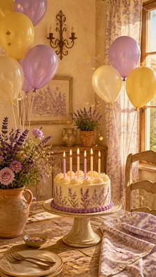 French Country Interior Design birthday card example