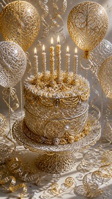 Filigree Jewelry Style birthday card example