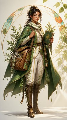 Solarpunk Aesthetic character design example