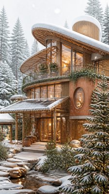 Sustainable Architecture Art Christmas card example