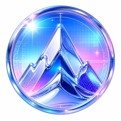 Cyber Y2K Aesthetic logo concept example