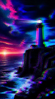 Digital Glitch Modern Art Style poster example