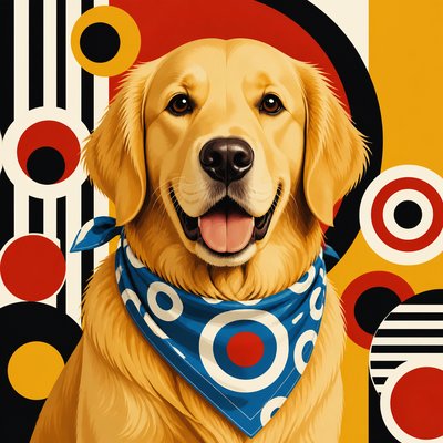 Mod Aesthetic pet portrait example